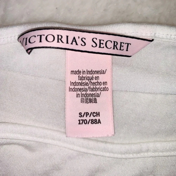Victoria's Secret White Crush Graphic Lounge Short Sleeve Tee Small Women’s - Picture 4 of 5